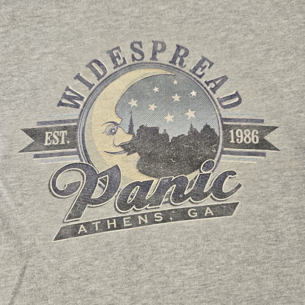 Widespread Panic Raglan Baseball T-shirt 1986 Athens, GA Moon Stars Size Large - Picture 3 of 10